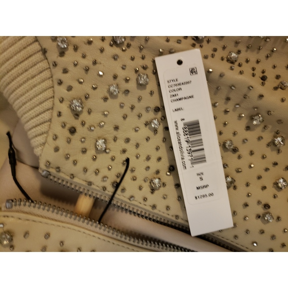 🦄NWT🦄 Alice + Olivia Demia Leather Jacket - Picture 5 of 6